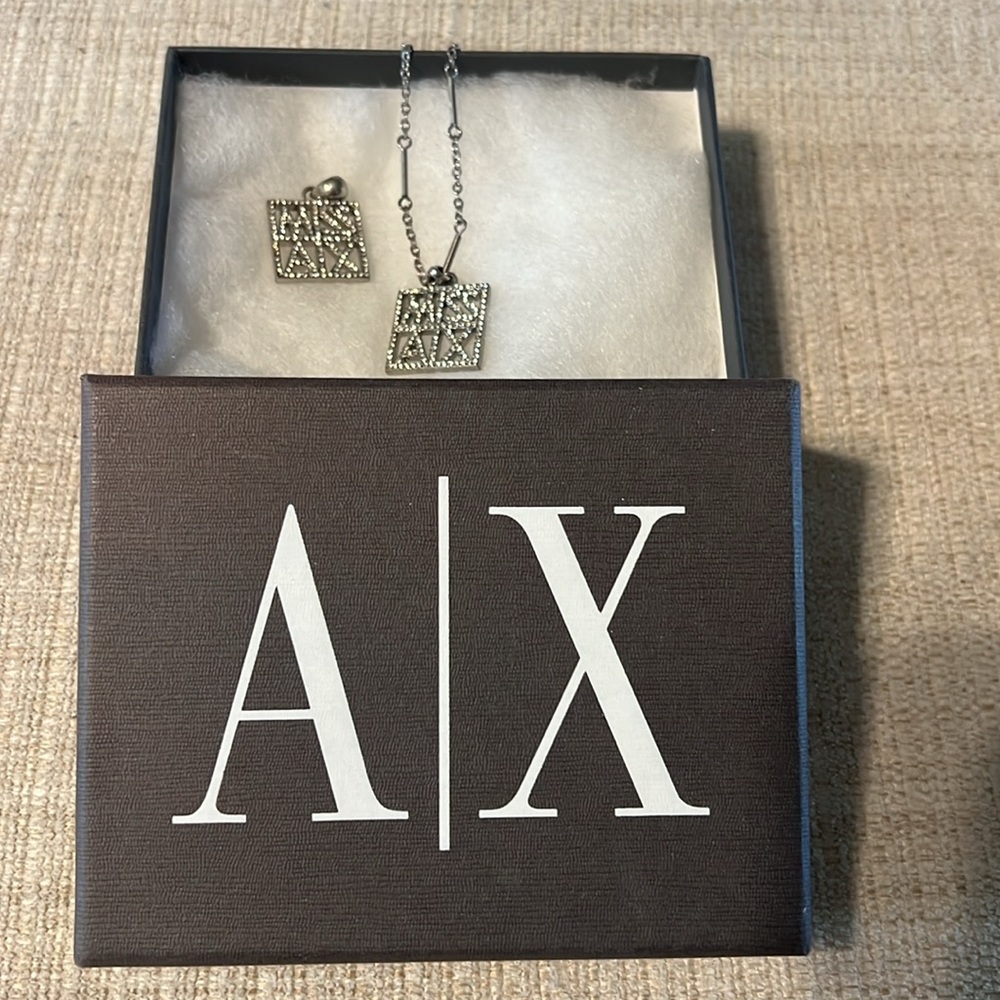 Armani Exchange Necklace with logo charms